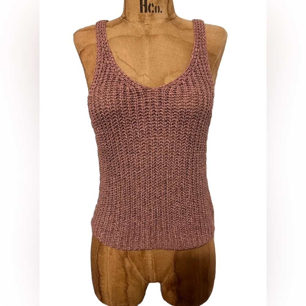 moon & madison Mauve Knit Tank Top Like New! S